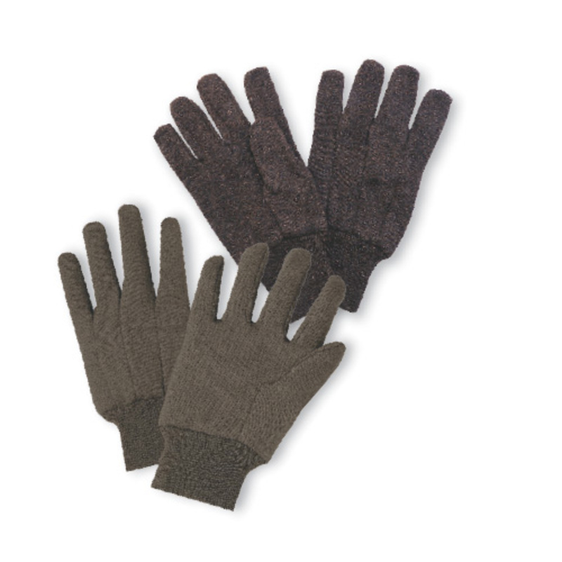 12 Pk. Brown Jersey Gloves