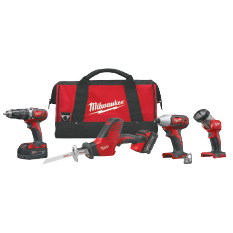 Milwaukee Tool M18 Cordless LITHIUM-ION 4-Tool Combo Kit