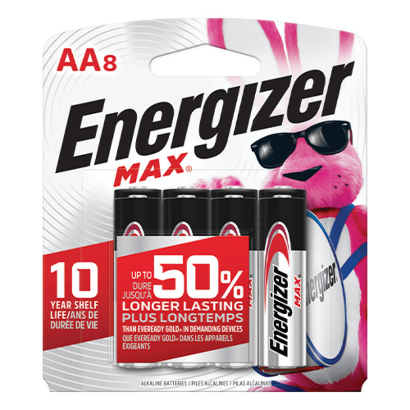8 Pk. Energizer Max AA Alkaline Batteries