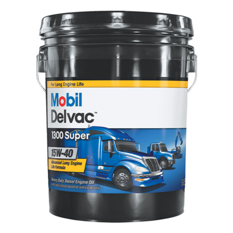 5 Gal. Mobil Delvac 1300 Super 15W-40 Heavy Duty Diesel Engine Oil
