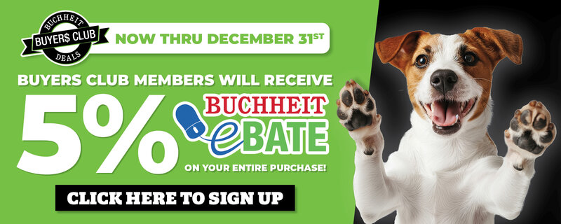 5% Buchheit eBate on entire purchase for Buyer's Club members
